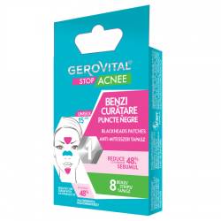 Benzi curatare puncte negre, 8bucati - Gerovital Stop Acnee