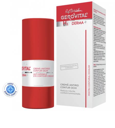 Crema antirid contur de ochi Gerovital Derma H3, 15ml - Gerovital