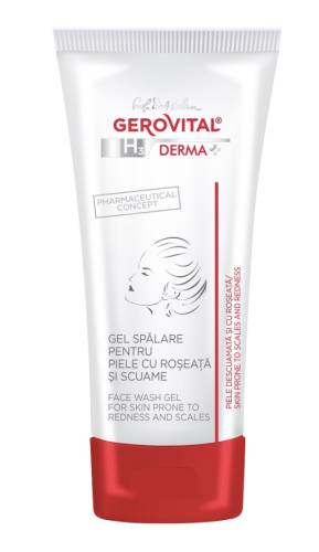 Gel spalare pentru piele cu scuame si roseata, Gerovital Derma H3, 150ml - Gerovital