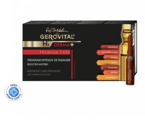 Program Intensiv de ingrijire pielii, antirid, Gerovital Derma H3, 7 fiole X 2ml - Gerovital