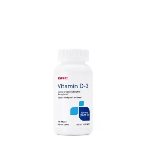 Vitamina D3 125 mcg (5000 IU), 180 Tablete - GNC