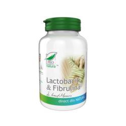 Lactobacili cu Fibrulina, amestec de probiotice, 60 capsule, Medica - Pro Natura