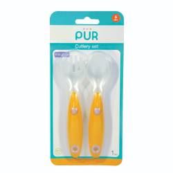 Set tacamuri furculita si lingura Galben, 1 bucata, PUR