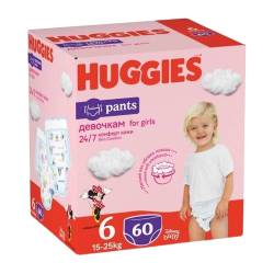 Scutece-chilotel Pants Box Marimea 6 pentru fete de 15-25kg, 60 bucati, Huggies