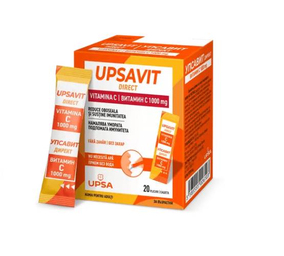 Upsavit Vitamina C 1000 mg 20 plicuri orodispersabile