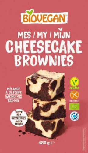 Mix pentru cheesecake brownies, fara gluten, eco-bio, 480g, Biovegan