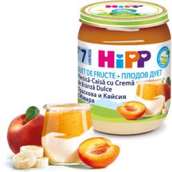 HIPP DUET PIERSICA CAISA SI CREMA DE BRANZA 160G