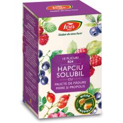 Hapciu Solubil cu Fructe de Padure, Miere si Propolis, R24, 10 plicuri, Fares