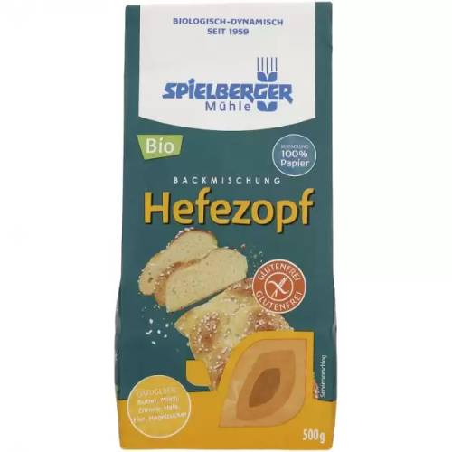 Mix pentru paine dulce impletita, fara gluten, eco-bio, 500 g, Spielberger