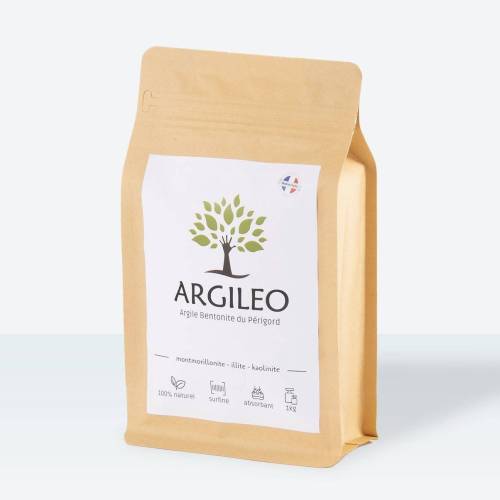 Argila alba bentonita pentru uz extern, 1 KG, Sarl MineralBio