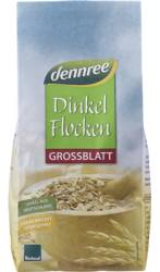 Fulgi de spelta mari, eco-bio, 500 g, Dennree
