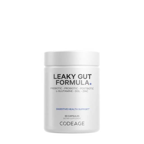 Leaky Gut - L-glutamine, Prebiotics, Probiotics, Postbiotic - Sanatatea Intestinala, 60 capsule - Codeage - GNC