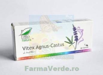 Vitex Agnus Cactus, ajuta in simptomele premenstruale, 60 capsule, Medica - Pro Natura
