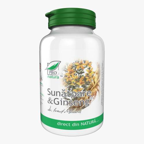 Sunatoare si Ginseng, adjuvant in starile depresive, 60 capsule, Medica - Pro Natura