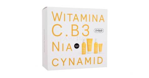 Set cadou crema de zi cu Vitamina C B3 Niacinamida + Lotiune tonica + Blasam de corp, Ziaja