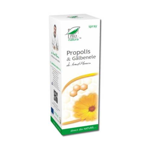 Spray cu Propolis si Galbenele, 50 ml, Medica - Pro Natura