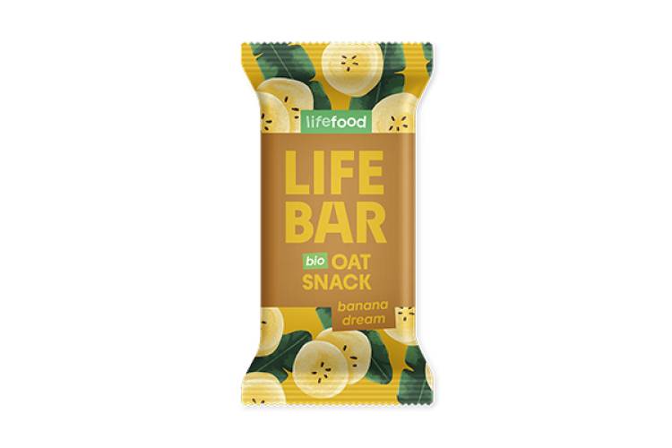 Baton de ovaz cu banane, eco-bio, 40 g, Lifebar