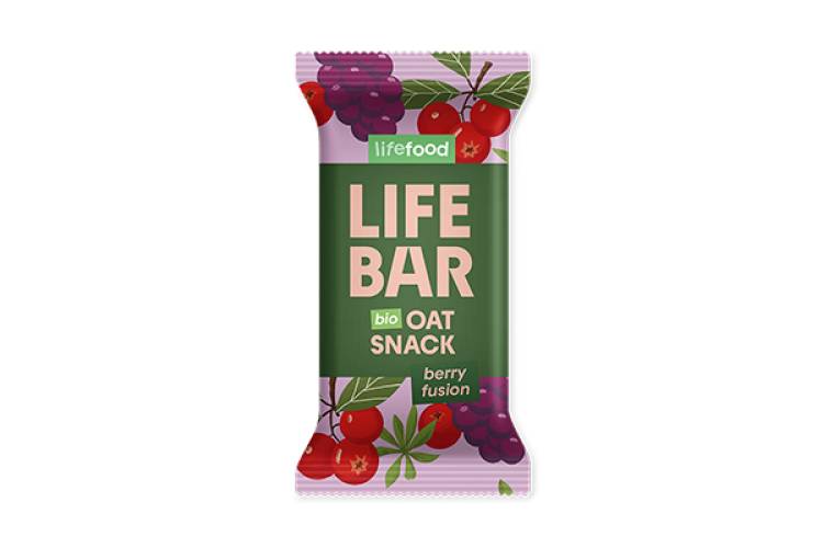 Baton de ovaz cu fructe de padure, eco-bio, 40 g, Lifebar
