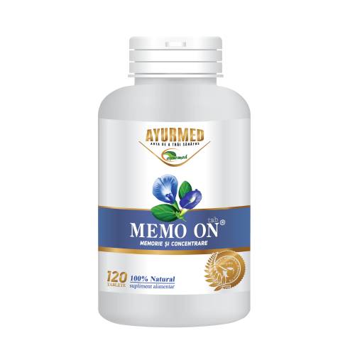 Memo On - sustine memoria, 120 comprimate, AYURMED
