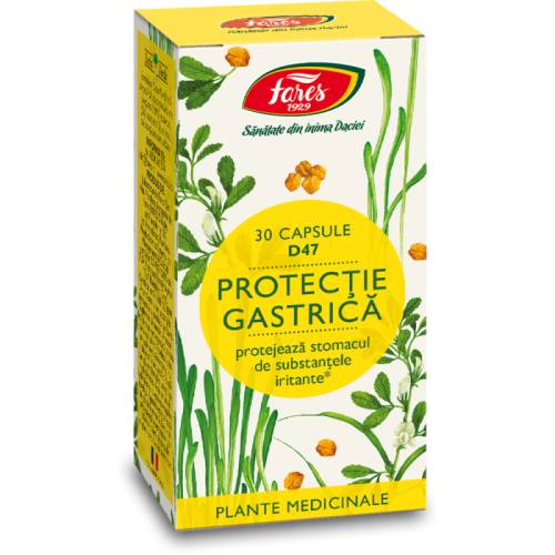 Protectie gastrica - antiacid, D47, 30 capsule, Fares