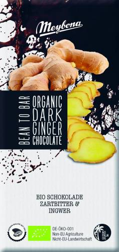 Ciocolata neagra cu ghimbir, eco-bio, 100 g, Meybona