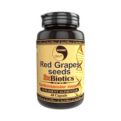 Red Grapes 3xbiotics, Seminte de struguri rosii, 40 capsule, Medica - Pro Natura