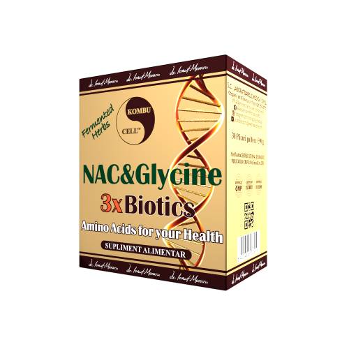 Nac si Glycine 3x Biotics, cu efect antioxidant, 30 plicuri, Medica - Pro Natura