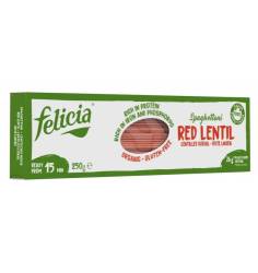 Spaghetti din linte rosie, fara gluten, eco-bio, 250 g, Felicia