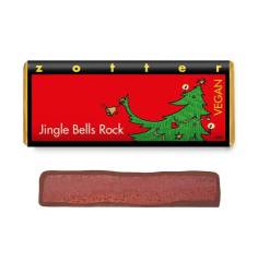 Ciocolata neagra vegana umpluta cu ganache de vin rosu - Jingle Bells Rock, eco-bio, 70 g, Zotter