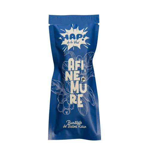 Baton cu afine si mure, raw vegan, 45g - HAP! de la Vlad