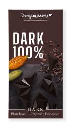 Ciocolata neagra 100% cacao, eco-bio, eco-60g, Benjamissimo