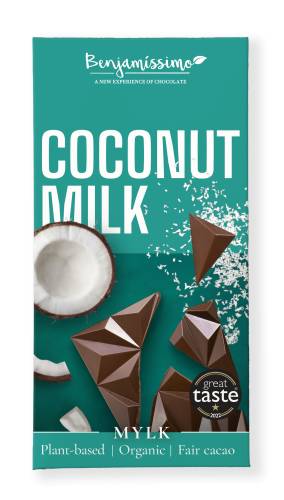 Ciocolata cu cocos, eco-bio, 60g, Benjamissimo