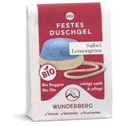 Gel de dus solid cu salvie si lemongrass, eco-bio, 80 g Wunderberg