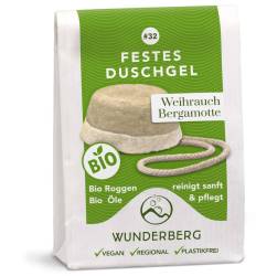 Gel de dus solid cu tamaie si bergamota, eco-bio, 80g Wunderberg