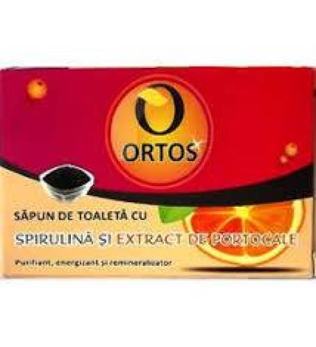 Sapun cu Spirulina si extract de Portocale 100g, Ortos