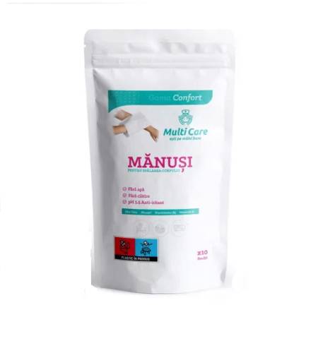 Multi Care Confort Manusi pentru spalarea corpului 10 bucati
