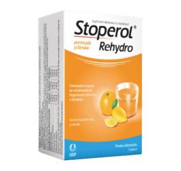 Stoperol Rehydro aroma de portocale si lamaie 12 plicuri