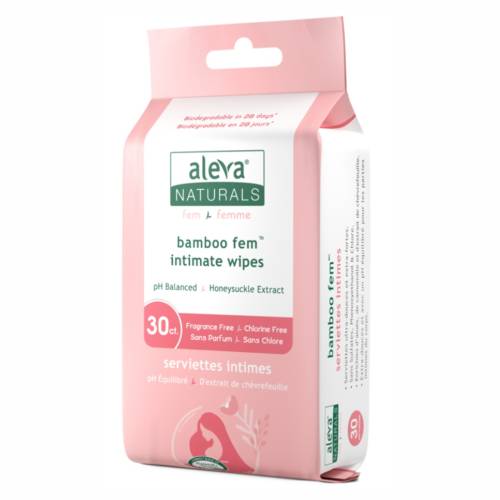 Servetele umede intime din fibre de bambus, 30 bucati, Aleva Naturals