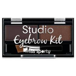 Fard de sprancene Studio Eyebrow 001 Medium Brown, 2.4g, Miss Sporty
