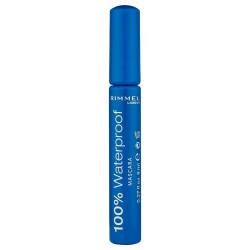 Mascara 100% Waterproof Black, 8g, Rimmel London