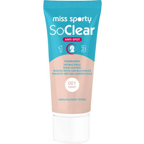 Fond de ten So Clear 001 Light, 30ml, Miss Sporty