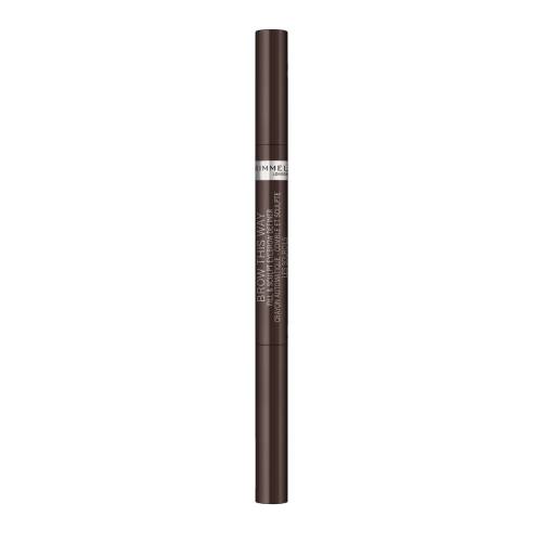 Creion pentru sprancene automatic Brow This Way 2-in-1 003 Dark, 0.25g, Rimmel London