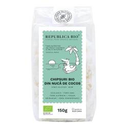 Chipsuri Bio din nuca de cocos raw, fara gluten, 150g Republica Bio