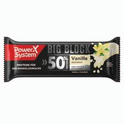 POWER SYSTEM Baton proteic 50% Big Block aroma vanilie, 100g