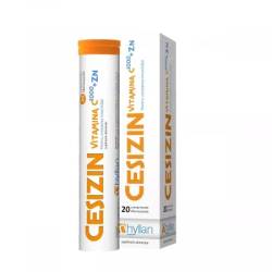 Cesizin Vitamina C 1000 + Zn, 20 comprimate efervescente, Hyllan