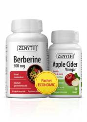 Pachet Berberina 500mg,60cps + Apple Cider Vinegar,60cps (Zenyth)