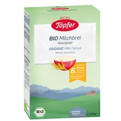 Cereale din Gris de Grau Bio si Lapte, +6 luni, 200 g, Topfer