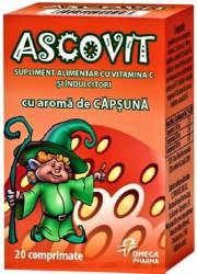 Ascovit 100mg cu aroma de capsuni - 20 comprimate masticabile