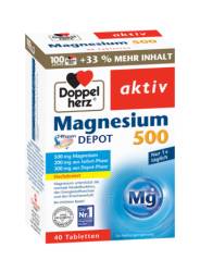 Pachet Aktiv Magneziu 500, 30 comprimate + 10 comprimate Gratuit, Doppelherz