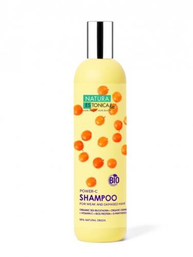 Sampon cu vitamina C + ulei de catina si portocale Power-C, 400ml, Natura Estonica